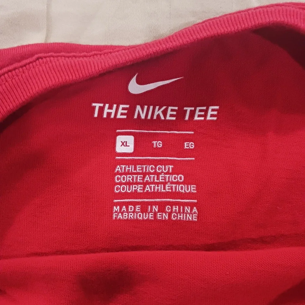 Nike Ohio State Buckeyes Mens XL Red‎ Graphic T-Shirt Athletic Cut NCAA Fan Gear